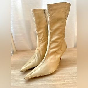 Stunning Vintage designer leather pointed toe boots - Luichiny - Made in Brazil